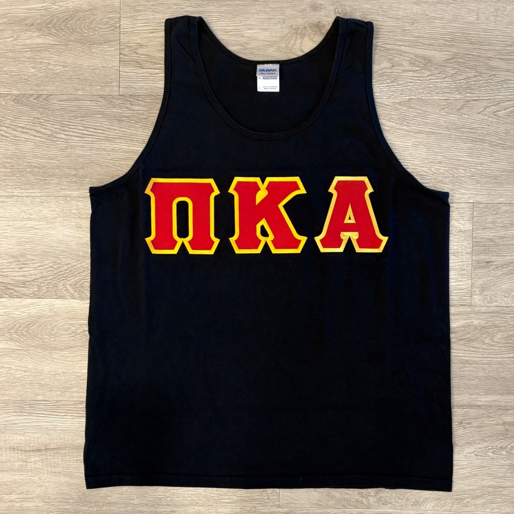 Black Tank Top with PIKE Greek Letters